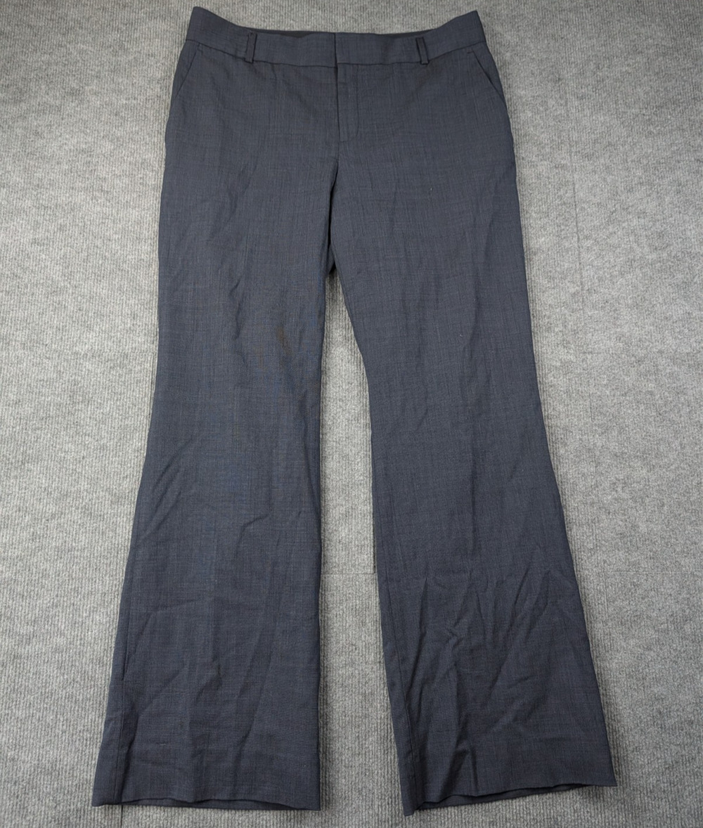 Banana Republic The Martin Fit Pants Womens 12 Stretch Blue Check Plaid Career